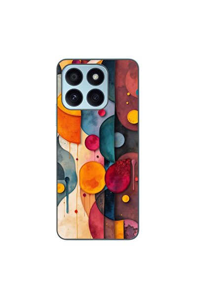 OEM Husa compatibila cu Honor X8b Silicon Gel Tpu Model Abstract Shapes and C...