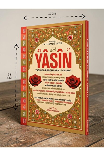 Medrese Kitab Evi Yasin kitabı yasin cüzü 192 sayfa Orta boy 41 yasin mevlüd ...