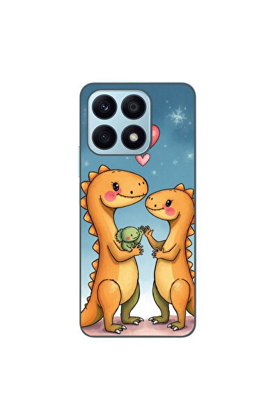 OEM Case compatible with Honor X8a Silicone Gel Tpu Pattern Dino Cute Family