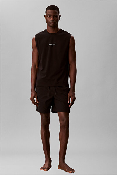 Calvin Klein Men's Brand Logo T-Shirt, Suitable for Daily Use, Black