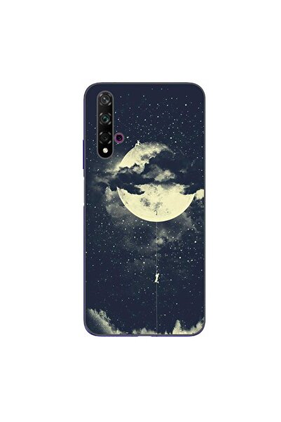 OEM Калъф, съвместим с Huawei Nova 5T, силиконов гел TPU модел  "Лунно катере...