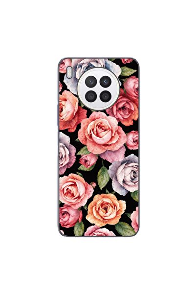 OEM Husa compatibila cu Huawei Nova 8i Silicon Gel Tpu Model Colorfull Roses ...