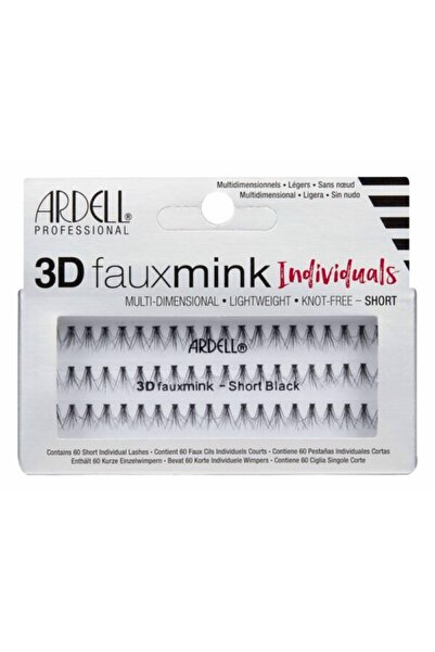 Ardell 3D FAUX MINK INDIVIDUALS SHORT BLACK 60PC
