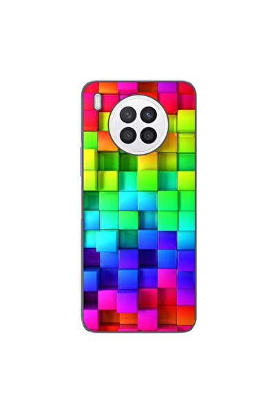 OEM Husa compatibila cu Huawei Nova 8i Silicon Gel Tpu Model Colorful Cubes
