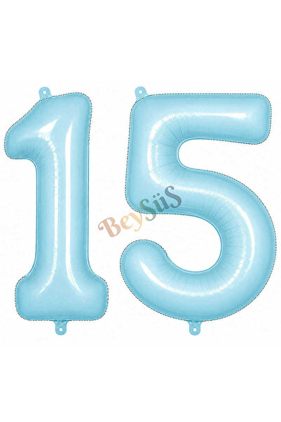BeySüS 15 بالون فويلو باللون الأزرق (76 سم)