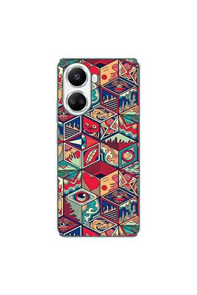 OEM Husa compatibila cu Huawei Nova 10 SE Silicon Gel Tpu Model Pop Art Geome...