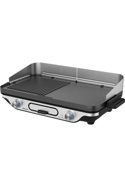 Primo PRBQ-40498 Επιτραπέζια Ηλεκτρική Ψησταριά με Λεία και Ραβδωτή Πλάκα, 24...