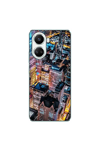 OEM Калъф, съвместим с Huawei Nova 10 SE, силиконов гел TPU модел  "Нощен град "