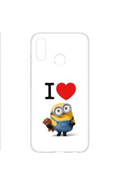 OEM Husa compatibila cu Huawei P Smart 2019 Silicon Gel Tpu Model I Love Minions