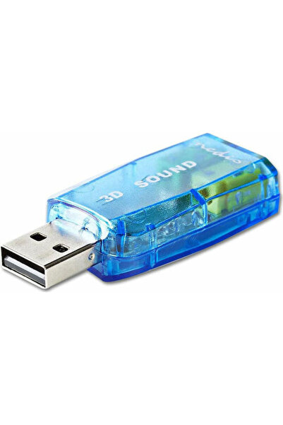 Nedis Εξωτερική Κάρτα Ήχου USB 2.0 Μπλε (USCR10051BU)