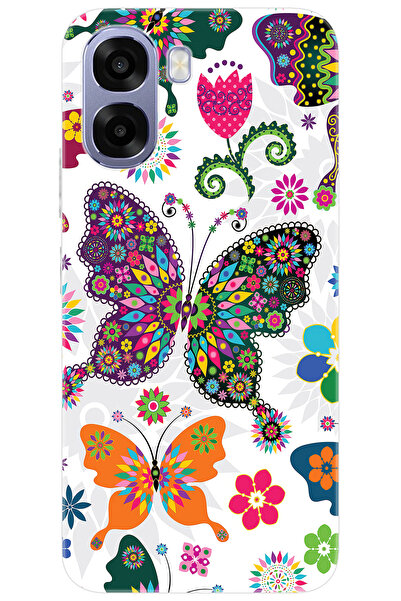 Ceppare Oppo A6X / A6T / A6T 5G Uyumlu Kılıf Desen Baskılı Silikon Renkli Kel...
