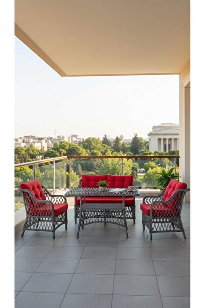Sun Patio MİNİ VERONA LOUNGE GÜMÜŞ GRİ BAHÇE BALKON TAKIMI