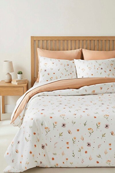 Rivaİstanbul Soft Floral Double Duvet Cover Set Cotton