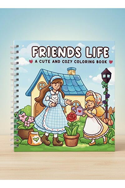 Friends Life 40+ Page Coloring Book THICK PAGES