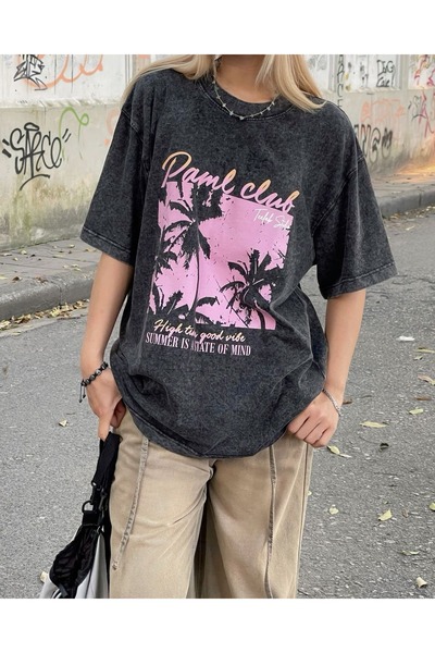 bellanova Unisex Oversize Printed T-Shirt Streetwear Comfortable Fit Daily Pr...