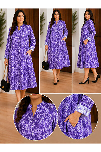 MENSAR OTANTİK Doyma Viscose Shirt Dress Height 125 cm Chest 135 cm Waist 150 cm