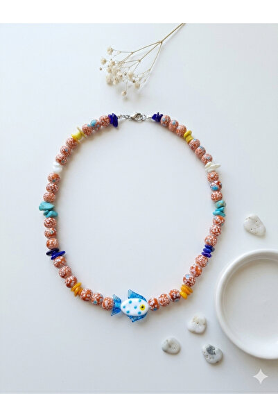 Shine Elagance Colorful Round and Broken-Cut Glass Beads on the End of the Gl...