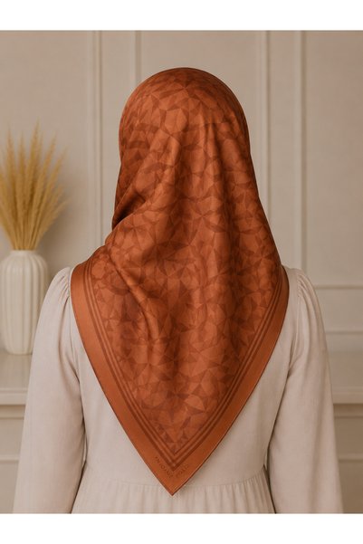 Êtoile Madame Polo Honeycomb Color Lara Houndstooth Patterned Cotton Soft Jacquard Scarf Alinda Series
