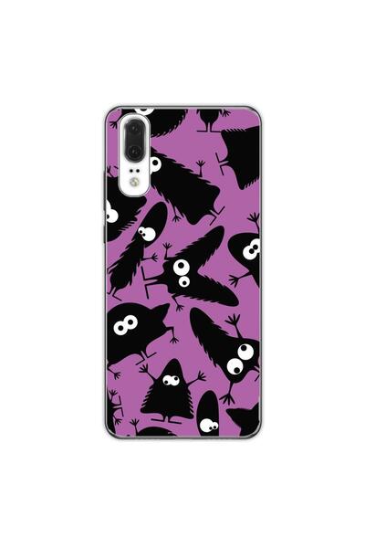 OEM Husa compatibila cu Huawei P20 Silicon Gel Tpu Model Monstri Negri