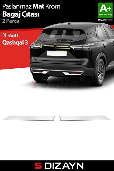 S Dizayn S-Dizayn Nissan Qashqai Krom Bagaj Çıtası 2 Prç. 2021 Üzeri A+ Kalit...