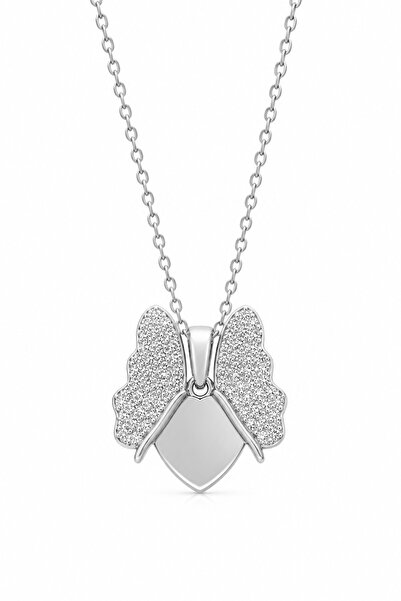 MakeWell Collapsible Heart Clover Butterfly Winged Heart Necklace – Gold and ...