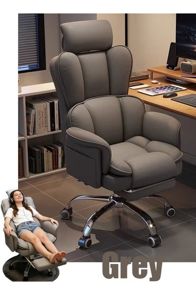 TAPIT Office Chair with Foot Rest Office Desk Chair with Adjustable Lumbar Su...