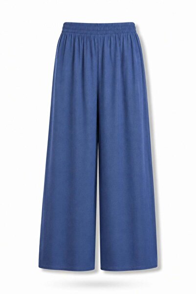 5in1Canpolat Blue Elastic Waist Casual Trousers 17168