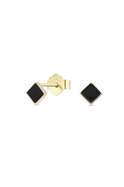 Lisa&Co. Cercei Argint Black Square M