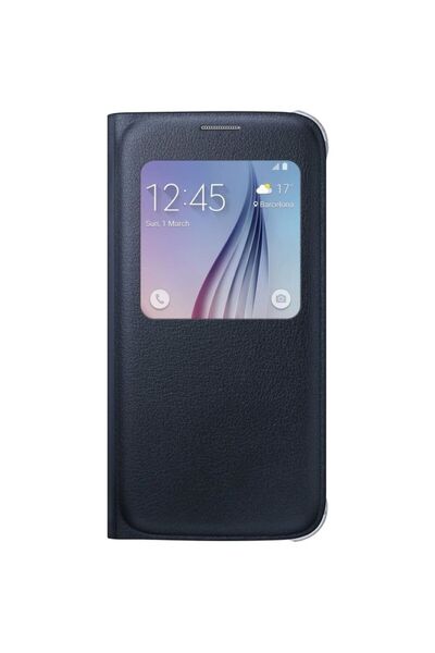 Samsung S-View Cover Υφασμάτινη Προστατευτική Θήκη για Galaxy S6, Μαύρο