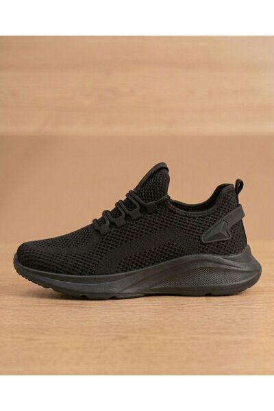 E SPORT Black Unisex Lightweight Knitwear Orthopedic Walking Shoes-121