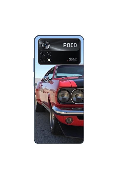 OEM Калъф, съвместим с Xiaomi Poco X4 Pro, силиконов гел TPU, с шарка  "Черве...