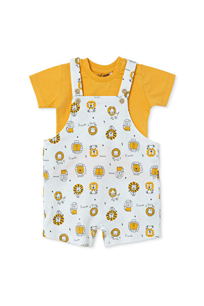 ebebek Hello Baby HelloBaby Erkek Bebek Şort Salopet-Tshirt Hayvan Baskılı Dü...