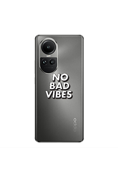 Other Oppo Reno10 5G No bad vibes Transparent Silicone TPU Θήκη