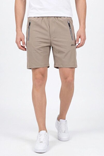 EXSPORT Parachute Fabric Reverse Zipper Lycra Confort Sports Shorts