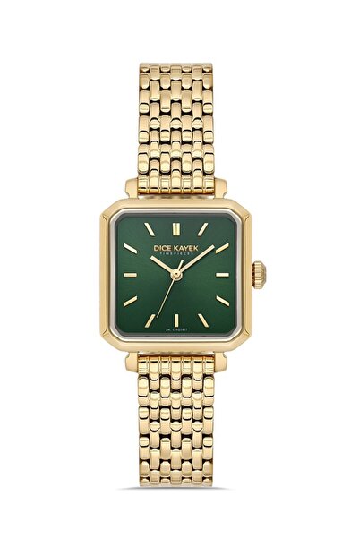 Dice Kayek Dk.1.Ag1417.05 Square Dial 3 Atm Water Resistant Steel Case Gold C...