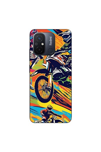 OEM Husa compatibila cu Xiaomi Redmi 12C Silicon Gel Tpu Model Motocross Pop Art