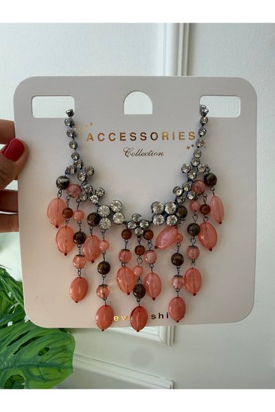 My Joyas Design ZR Model Taşlı Sallantılı Kolye