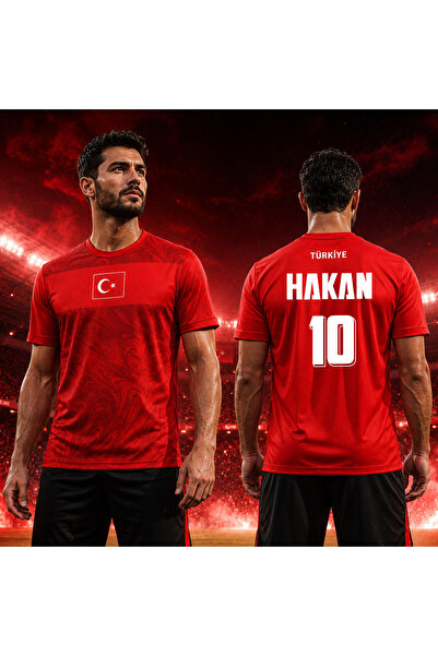 Bk Gift Kişiye Özel İsimli ve Numaralı Türkiye Milli Takım Forması - Tek Yüre...