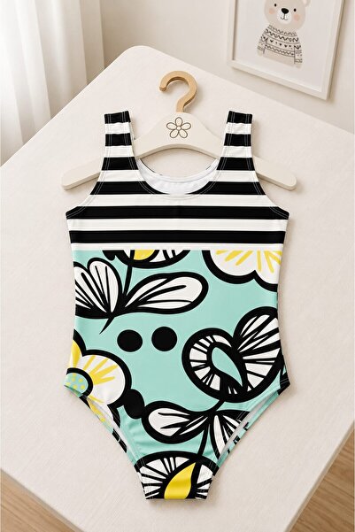 My Kids Wear Kız Çocuk Tatil Yıldızı Tek Parça Mayo 12817