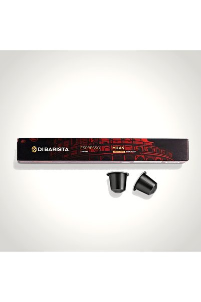 DI BARISTA Milan Espresso Capsules -Set of 10 Sleeves | Bold Dark Roast Arabica Robusta | Nutty Dark Chocolate | Nespresso Compatible