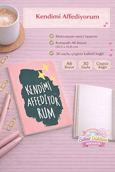 ÖZ KIRTASİYE Kendimi Affediyorum Konuşan Defter Çizgisiz Not Defteri