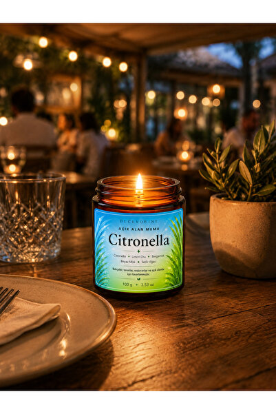 Decevorine Citronella Sivrisinek kovucu Mum / Açık alan mumu
