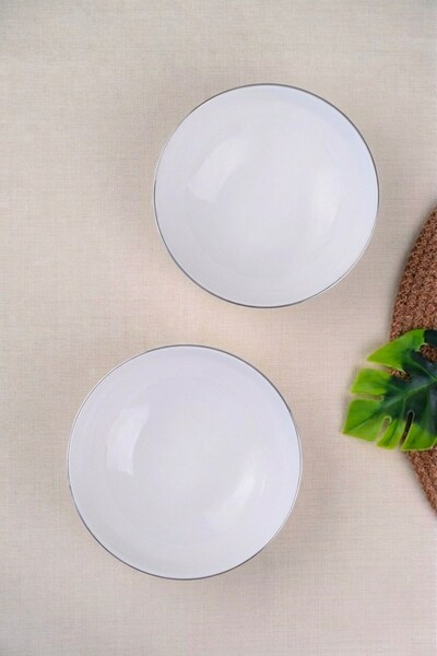 tabakevi Tabak Evi Porcelain Sofia Platinum Gilded Bowl 13,5cm 380Cc 2 Pieces