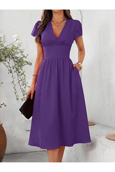 Iuliashop Rochie midi Arynia Mov - M