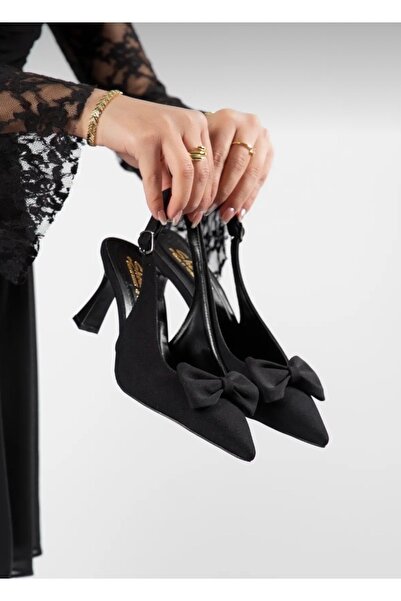 Generic Brand Open Back Bow Detail Women's Stiletto