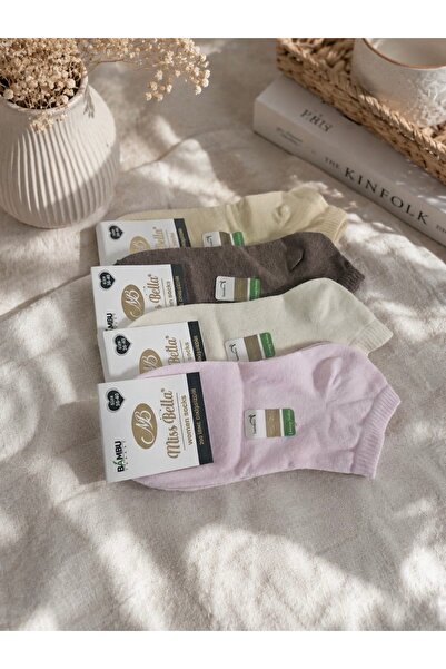 your trend socks 12 زوجًا من الجوارب النسائية المصنوعة من الخيزران بدون خياطة...