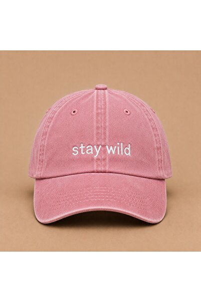 WeavedCo Stay Wild Written Vintage Washed Cap