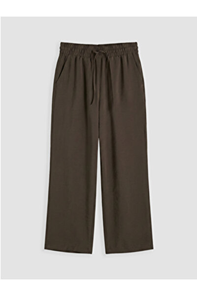 LC Waikiki New Season Brown Elastic Waist Modal Blend Women's Trousers