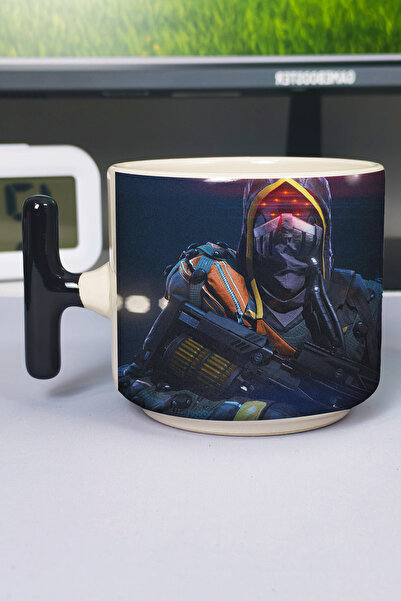 ZipZap كوب سيراميك فاخر مطبوع عليه Killzone (قطعة واحدة) بمقبض أسود خاص على ش...