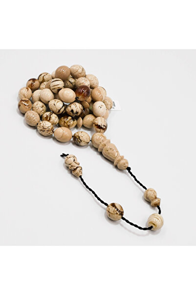 genernic سبحة كهرمان سومطر 45 حبة، 59.5 جرام، خرز صلاة بيضاوي الشكل، مقاس الح...